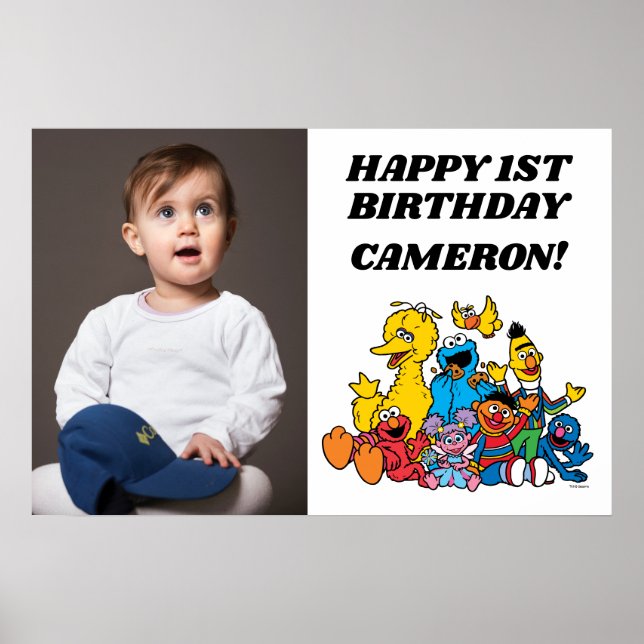 Sesame Street Pals 1st Birthday Poster (Front)