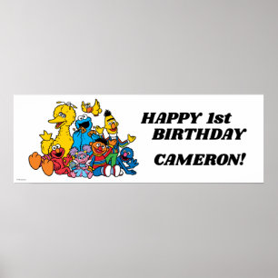 Sesame Street Pals 1st Birthday Poster