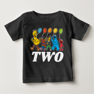 Sesame Street Pals   2nd Birthday Balloons Baby T- Baby T-Shirt