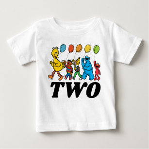 Sesame Street Pals   2nd Birthday Balloons Baby T-Shirt