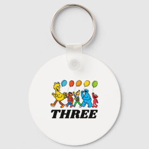 Sesame Street Pals 3rd Birthday Balloons Toddler  Key Ring