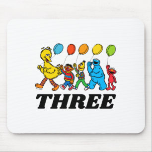 Sesame Street Pals 3rd Birthday Balloons Toddler  Mouse Pad