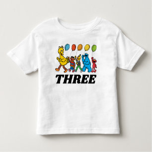 Sesame Street Pals   3rd Birthday Balloons Toddler T-Shirt
