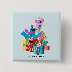 Sesame Street Pals and Presents 15 Cm Square Badge