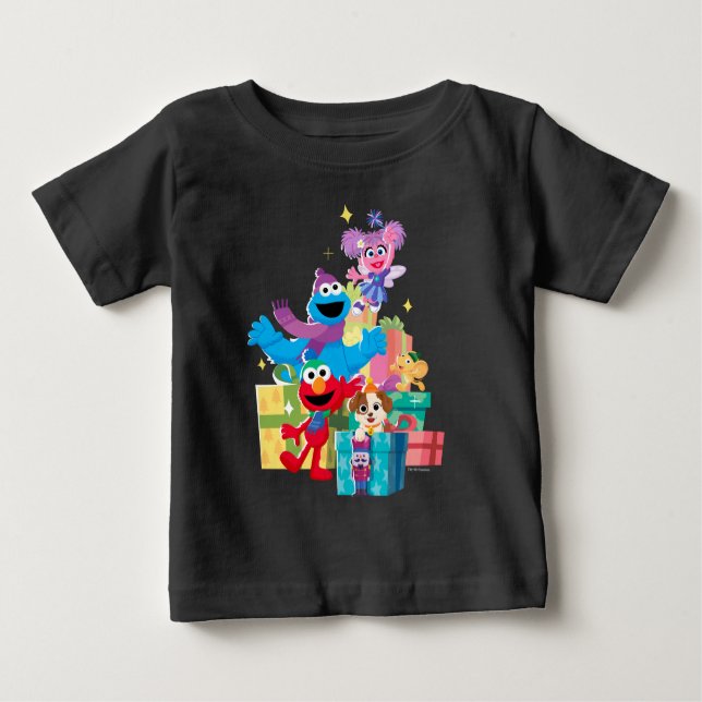 Sesame Street Pals and Presents Baby T-Shirt (Front)