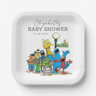 Sesame Street Pals Baby Shower Paper Plate