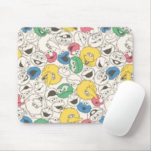 Sesame Street Pals Big Head Core Pattern Mouse Pad