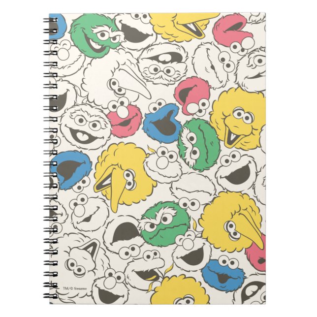 Sesame Street Pals | Big Head Core Pattern Notebook (Front)