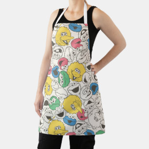 Sesame Street Pals   Big Head Vintage Pattern Apron