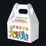 Sesame Street Pals | Birthday Balloons Favour Box<br><div class="desc">These cheerful favour boxes feature Elmo, Big Bird, and Cookie Monster from Sesame Street surrounded by colourful balloons and festive decorations. Perfect for holding treats, candies, or small gifts, these vibrant boxes add charm and fun to any Sesame Street-themed birthday party. Customisable for a personal touch, they’re a delightful addition...</div>
