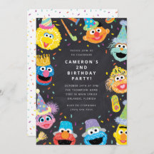 Sesame Street Pals Chalkboard Confetti Birthday
