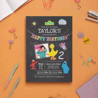 Sesame Street Pals Chalkboard Photo Birthday