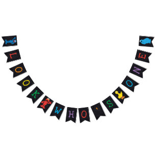 Sesame Street Pals Chalkboard Rainbow Birthday Bunting