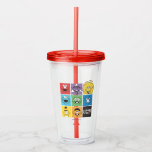Sesame Street Pals   Color Blocks Acrylic Tumbler