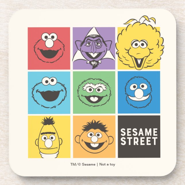 Sesame Street Pals | Colour Blocks Coaster (Front)