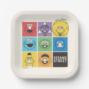 Sesame Street Pals   Colour Blocks Paper Plate