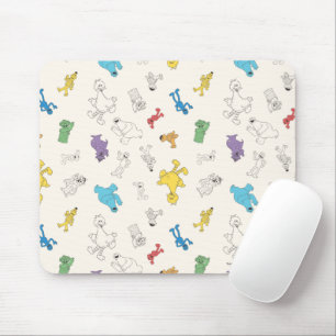 Sesame Street Pals   Colourful Vintage Pattern Mouse Pad