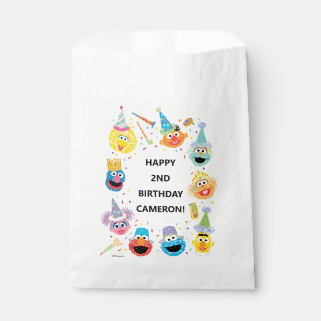 Sesame Street Pals Confetti Birthday Favour Bag (Front)