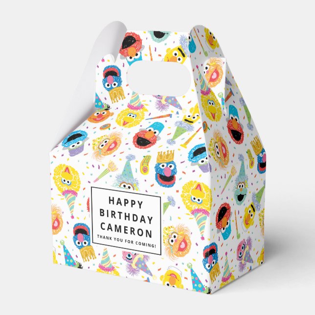 Sesame Street Pals Confetti Birthday Favour Box (Front Side)