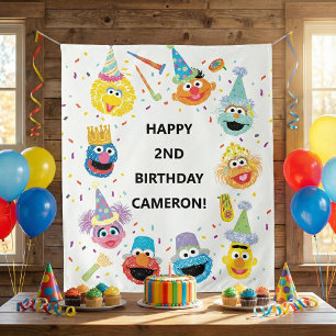 Sesame Street Pals Confetti Birthday Welcome Tapestry