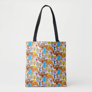 Sesame Street Pals Doodley Pattern Tote Bag