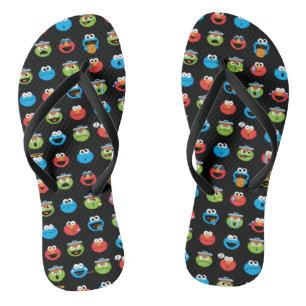 Sesame Street Pals Emoji Pattern Thongs