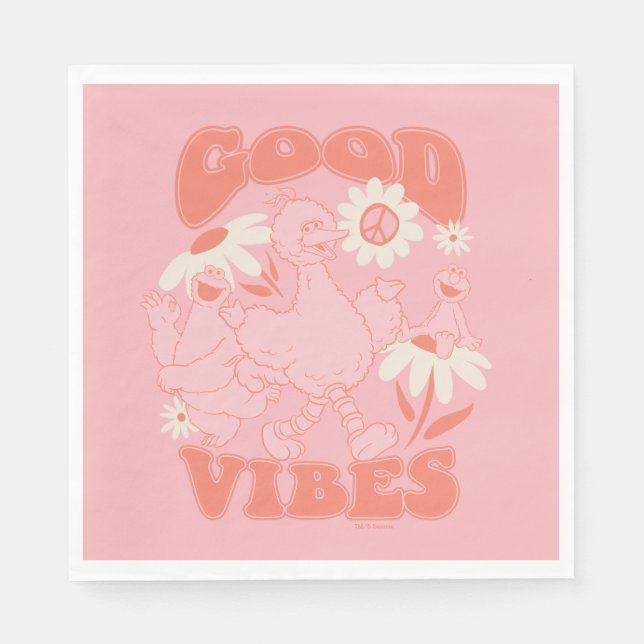 Sesame Street Pals | Good Vibes Napkin (Front)
