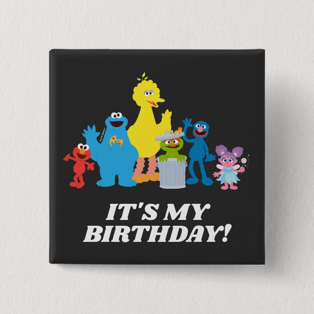 Sesame Street Pals | It's My Birthday 15 Cm Square Badge (Front)