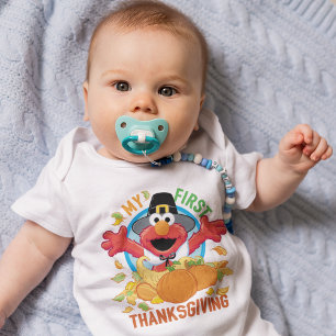 Sesame Street Pals My First Thanksgiving Baby Bodysuit