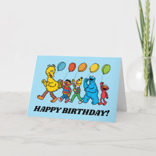 Sesame Street Pals   Party Balloons Card
