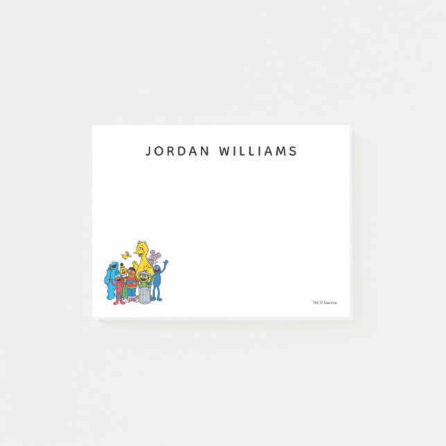 Sesame Street Pals Waving Post-it Notes (Front)