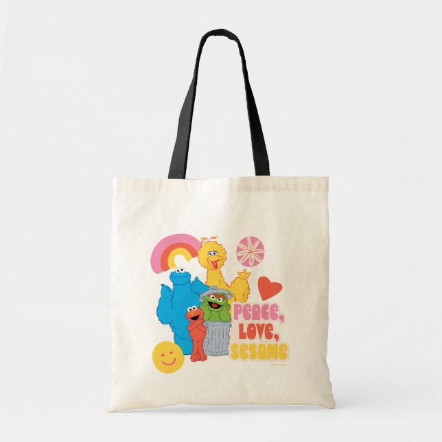 Sesame Street | Peace, Love, Sesame Tote Bag (Front)