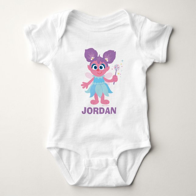 Sesame Street | Personalised Abby Cadabby Baby Bodysuit (Front)