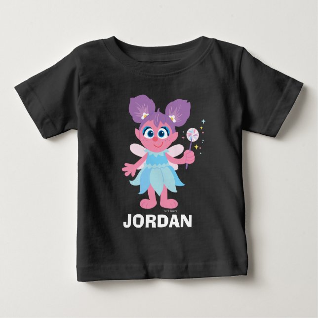 Sesame Street | Personalised Abby Cadabby Baby T-Shirt (Front)