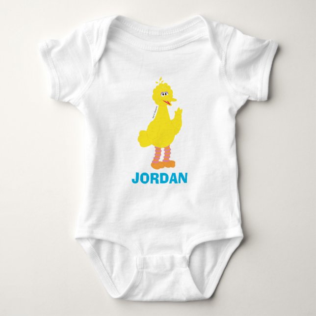 Sesame Street | Personalised Big Bird Baby Bodysuit (Front)