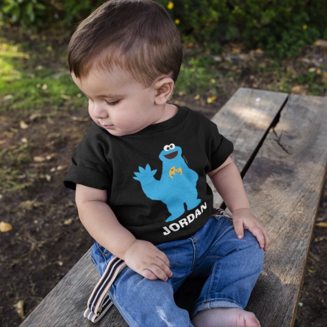 Sesame Street | Personalised Cookie Monster Baby T-Shirt (Creator Uploaded)