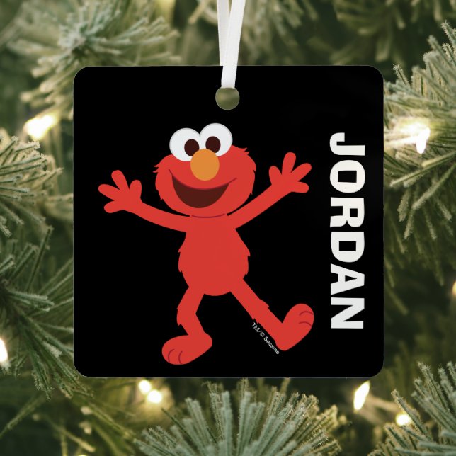Sesame Street | Personalised Elmo Metal Tree Decoration (Insitu)