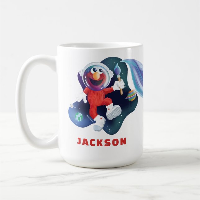 Sesame Street | Personalised Elmo Outer Space Coffee Mug (Left)