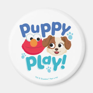 Sesame Street Puppy Play Elmo & Tango Magnet