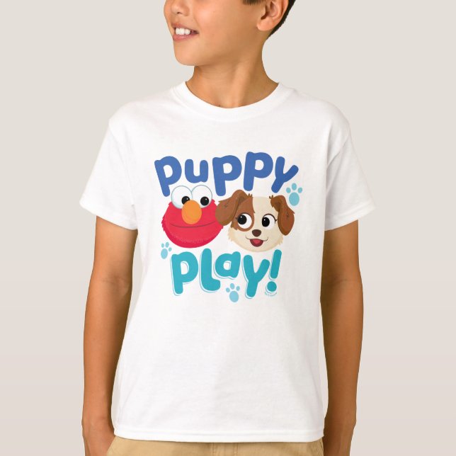Sesame Street | Puppy Play Elmo & Tango T-Shirt (Front)