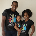 Sesame Street Rainbow 1st Birthday | Dad Tri-Blend Shirt<br><div class="desc">Celebrate your little one’s milestone with the Sesame Street Rainbow 1st Birthday Dad Shirt. Featuring vibrant rainbow accents and beloved Sesame Street characters like Elmo, Cookie Monster, and Big Bird, this design is perfect for proud dads joining their child’s first birthday celebration. Add a cheerful and playful touch to the...</div>