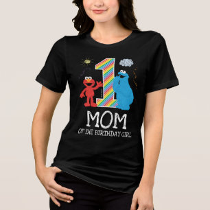 Sesame Street Rainbow 1st Birthday Mum Tri-Blend Shirt