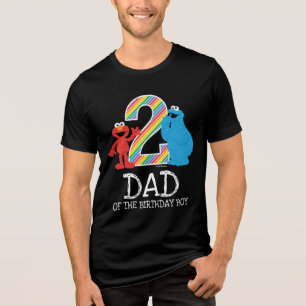 Sesame Street Rainbow 2nd Birthday   Dad Tri-Blend Shirt