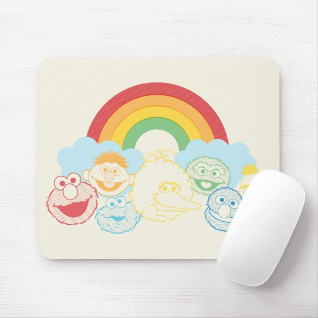 Sesame Street | Rainbow Graphic Mouse Pad (With Mouse)