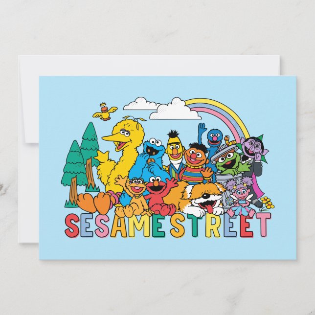 Sesame Street | Rainbow Wave Card (Front)