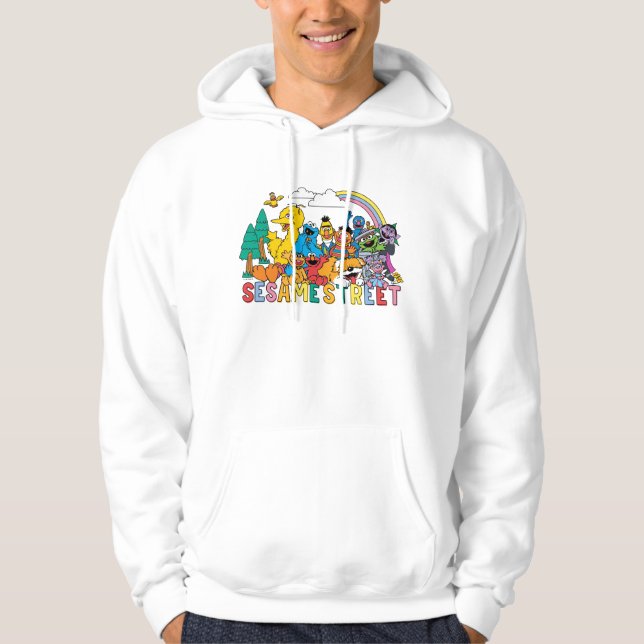 Sesame Street | Rainbow Wave Hoodie (Front)