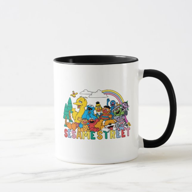 Sesame Street | Rainbow Wave Mug (Right)