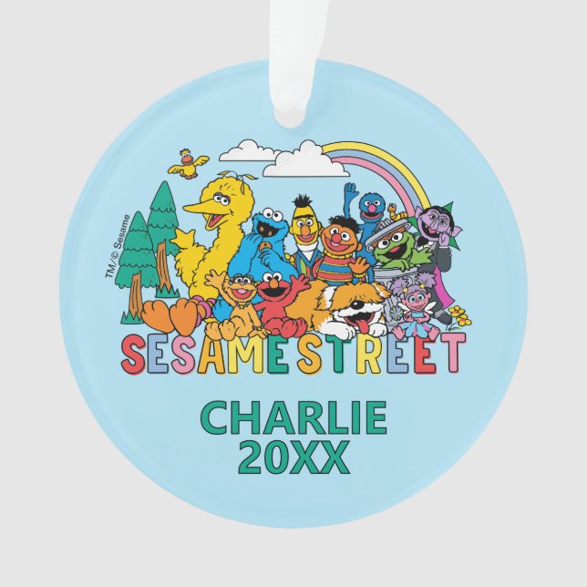 Sesame Street | Rainbow Wave Ornament (Front)