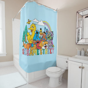 Sesame Street   Rainbow Wave Shower Curtain