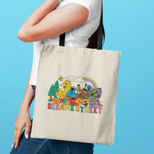 Sesame Street   Rainbow Wave Tote Bag